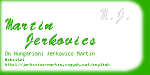 martin jerkovics business card